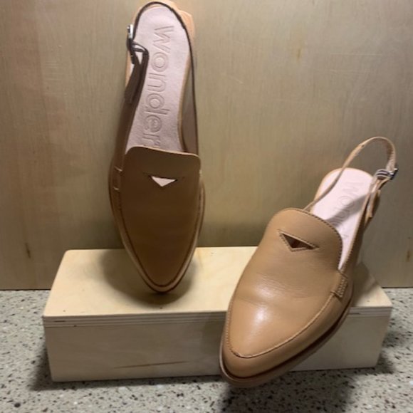 Wonder Sling Back Flats Size 36 Tan - Picture 5 of 12